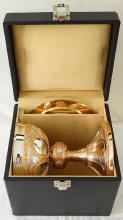 Solid silver antique French Romanesque St Remy Chalice.